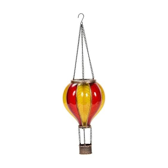 Sunset Flaming Hot Air Balloon Solar Garden Lantern