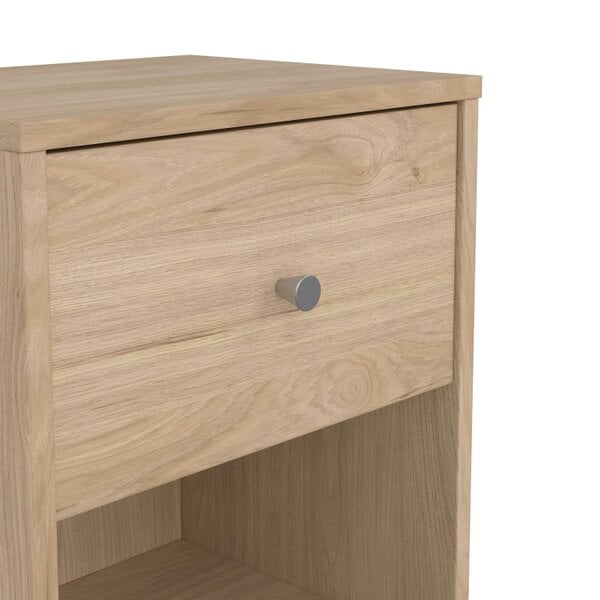 Wyld Haus Kaohsiung Hickory Oak Effect Bedside Table 1 Drawer