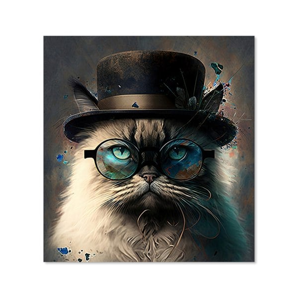 Warren Reed - Designer Birman Cat Face Splashart Kitchen Splashback