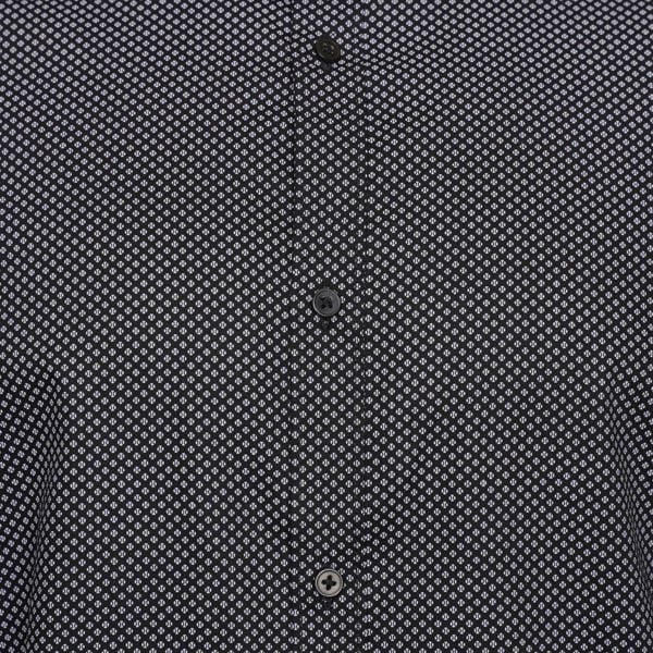 Harry Brown London Micro Dot Slim Fit Shirt - Black