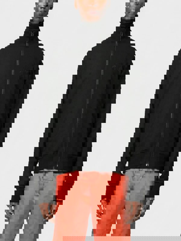 Off-White Quote Wool Slim Tracktop Black