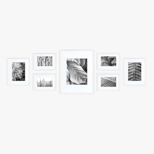 nielsen 7 Piece Gallery Wall Frame Set, White Aluminium