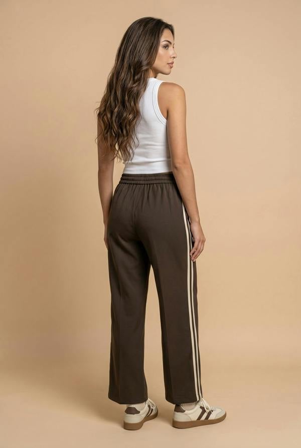 Urban Bliss Taped Trouser Chocolate