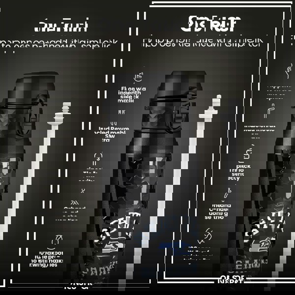 ION8 NFL x ION8 Insulated Steel Water Bottle, NFL Seahawks, 750ml (24oz)