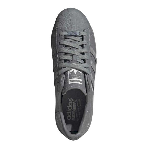 Adidas Mens Neighborhood Superstar Leather Trainers - Grey - 