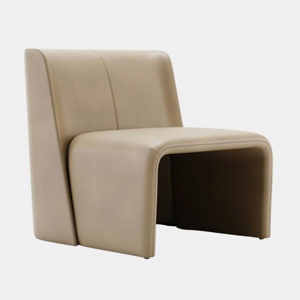 Domkapa Pereira Natural Leather Flow Armchair