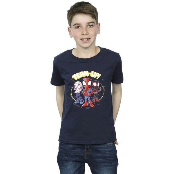 Marvel Boys Spidey And His Amazing Friends Sketch T-Shirt - Navy Blue