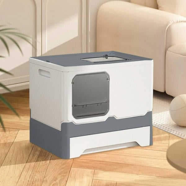 Anti Splash Enclosed Cat Litter Box Living and Home