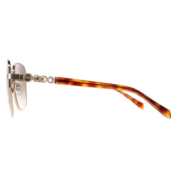 Karen Millen Sunglasses KM7020 410 Shiny Gold Dark Brown Gradient
