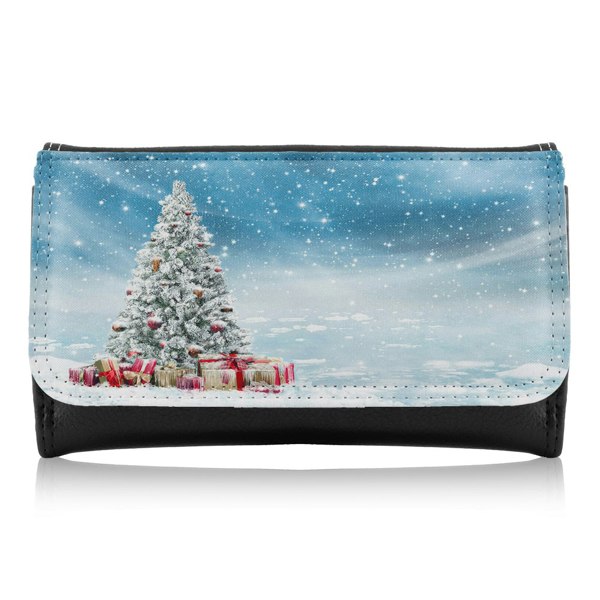Benjamin Tate Design Beautiful Decorated Snowed In Christmas Tree Dining Maxi Purse