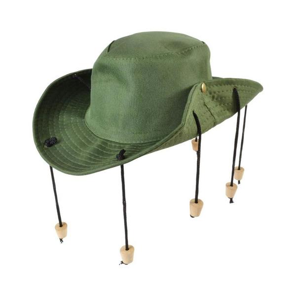 Bristol Novelty Unisex Aussie Outback Hat With Corks - Green - 