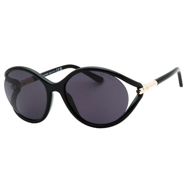 Tom Ford Melody Dark Smoke Lens Shiny Black Sunglasses One Size