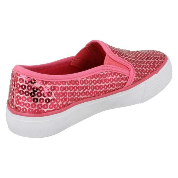 Spot On Girls Spot On Flat Casual Slip On Sequined Shoes