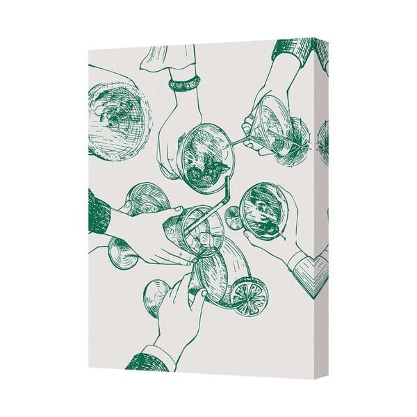 Benjamin Tate Design Handmade In The United Kingdom Contemporary Canvas Art Print With Deep Frame