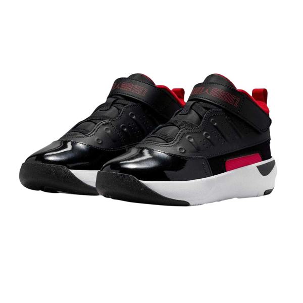 Nike Childrens/Kids Air Jordan Max Aura 7 Leather Basketball Shoes - Black/Red - 