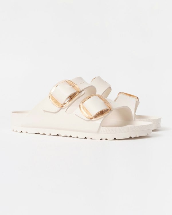 Birkenstock Arizona Big Buckle Womens EVA Sandals - Eggshell - CHO - Designer Womens Sandals