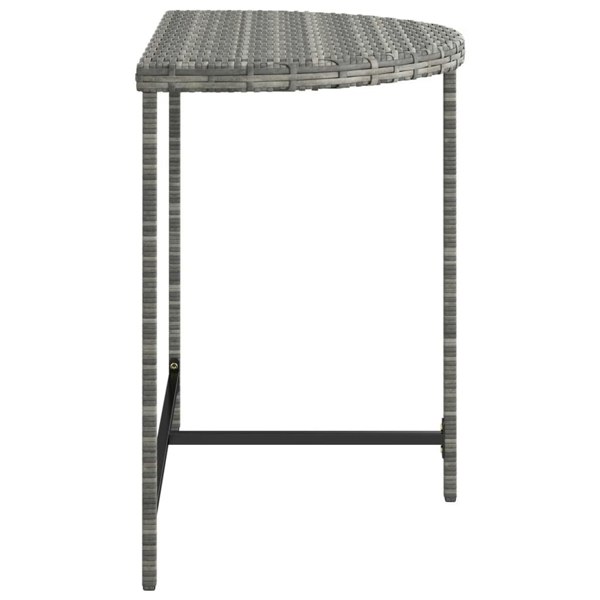Berkfield Garden Table Grey 80x50x75 cm Poly Rattan