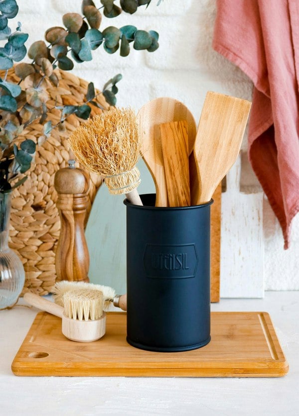 Rozi Black Utensil Holder