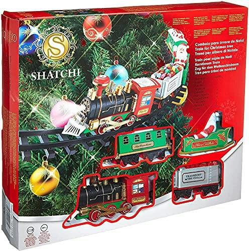 Shatchi Christmas Tree Train Set-Around the Tree Xmas decoration Realistic Sound Battery Operated image 6