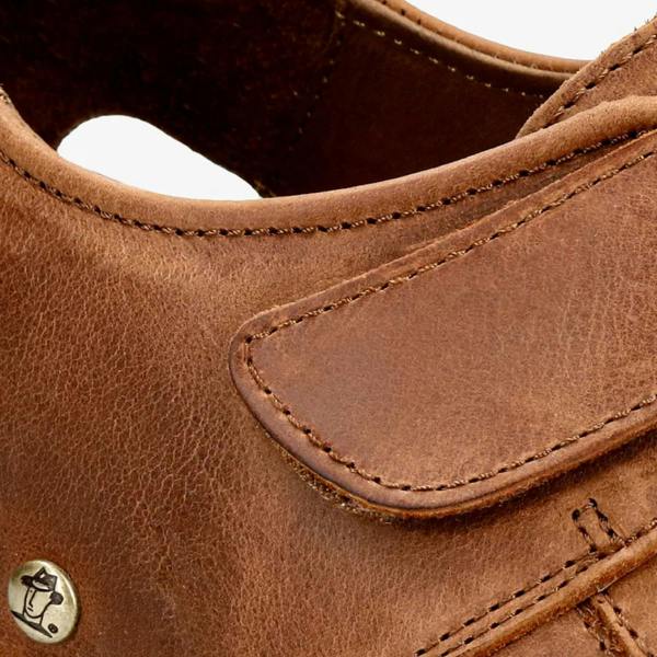 Panama Jack Fletcher Basics C5 - Men's Bark Brown Leather Sandals