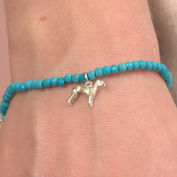 Bedlington Terrier Crystal Bracelet - Personalised - MYLEE London