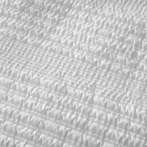 Catherine Lansfield Lennon Stripe White Duvet Cover Set