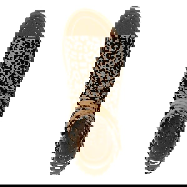 Blowfish Malibu Denver - Women's Brown Leopard Strappy Low Wedge Sandals