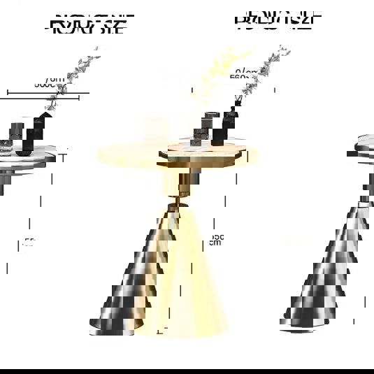 Modern Side Table, Black/ Gold-Ritconcept-Rit Concept