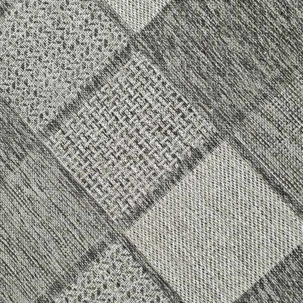 Viva Rugs Taupe Brown Check Runner Rug Non-Slip Flat Weave Kitchen Hallway Carpet