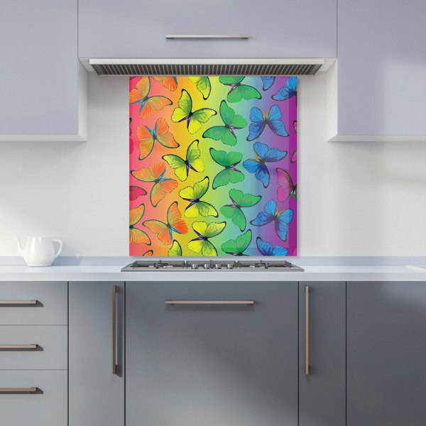 Warren Reed - Designer Multicoloured Butterfly Pattern Kitchen Splashback