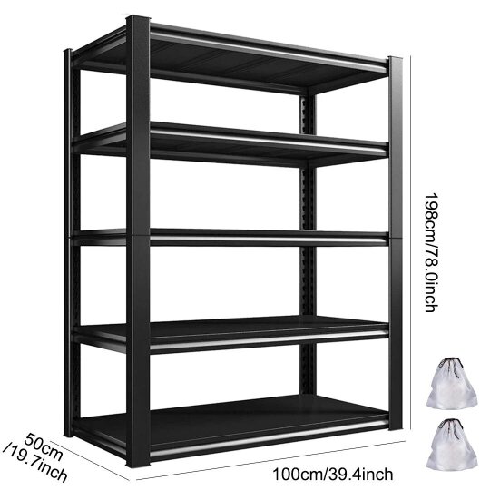 Havendro 5 TIER METAL SHELVING UNIT STORAGE RACKING SHELVES GARAGE WAREHOUSE SHED