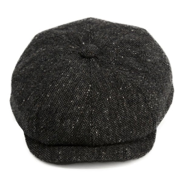 Gamble & Gunn 'Ardura' Donegal Tweed 8 Panel Button Top Cap