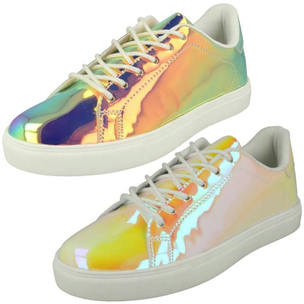 Spot On Ladies Spot On Casual Hologram Pumps