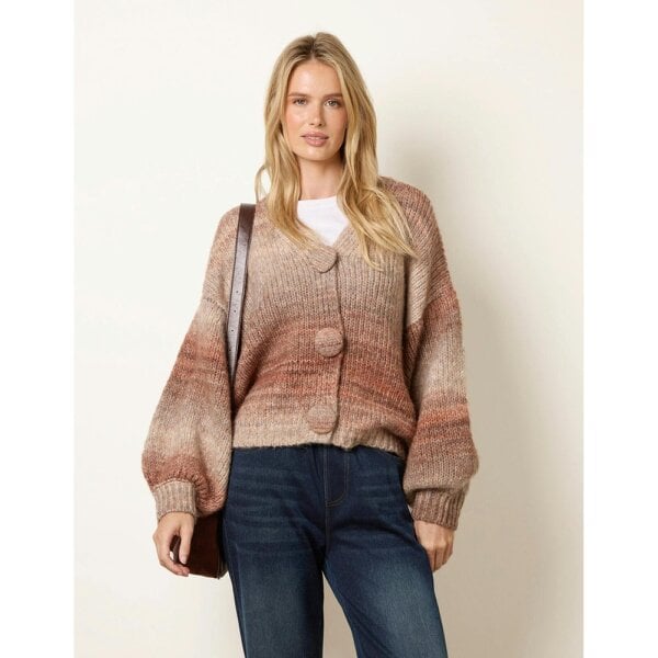 Blue Vanilla Stripe Pattern Cardigan