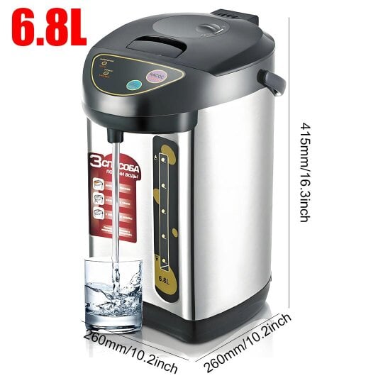 Havendro 6.8L Hot Water Dispenser 304 Stainless Steel 3 Temp Settings Auto Shut-off LED