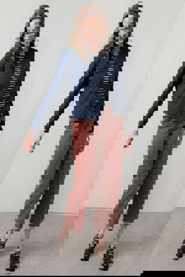 Lily & Me Chestnut Knitted Jacket Navy