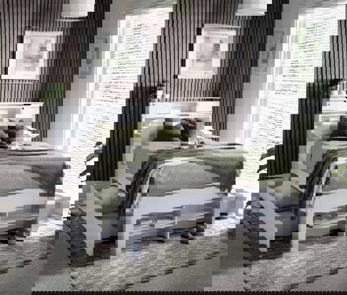 Bedmaster Fabio White Wooden Storage Bed