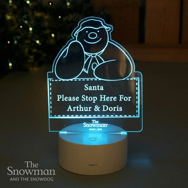 Personalised Memento Company Personalised The Snowman LED Colour Changing Decoration & Night Light