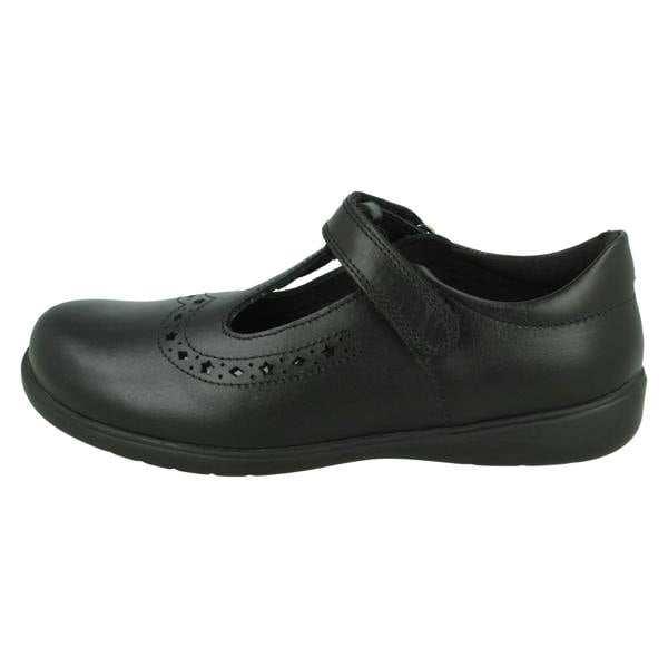 Start-rite Girls Start-Rite Diamond And Star Cut-Out T-Bar School Shoes Hope