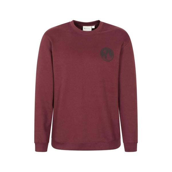 Mountain Warehouse Mens Mountain Crew Neck Sweatshirt - Burgundy - 