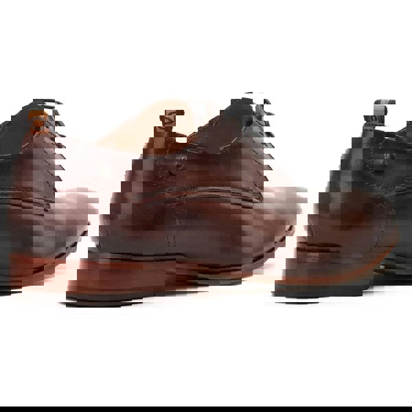 Base London Gambino Excel Leather Men's Burnt Brown Lace-Up Shoes
