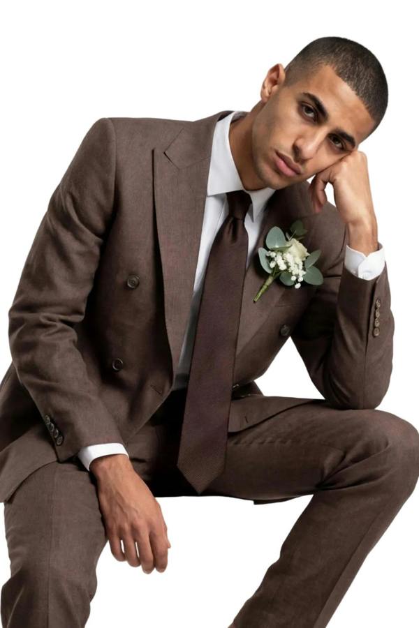 Harry Brown London Giacomo Slim Fit Double Breasted Suit Jacket