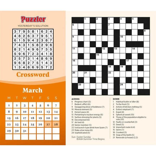 Mind Games, Puzzler Desk Calendar 2027, Desk Calendars, Day To View, Entertainment, Gift