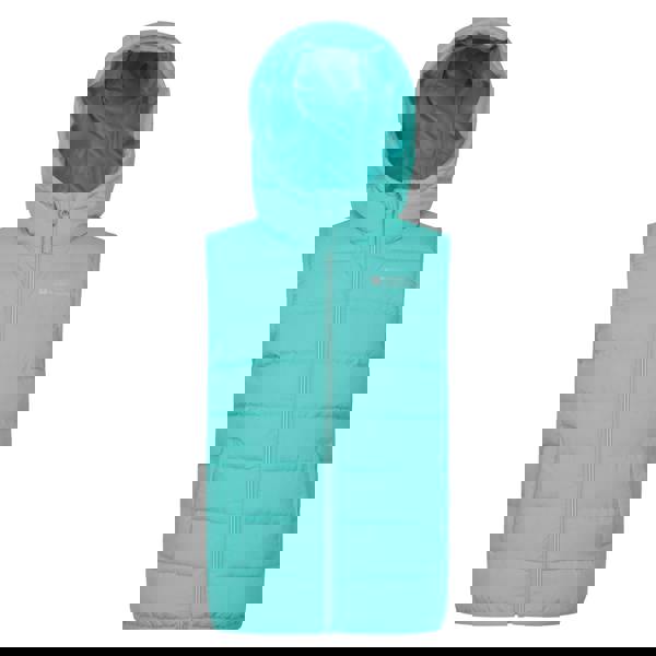 Mountain Warehouse Kids Rocko Water Resistant Hooded Sleeveless Body Warmer - Blue