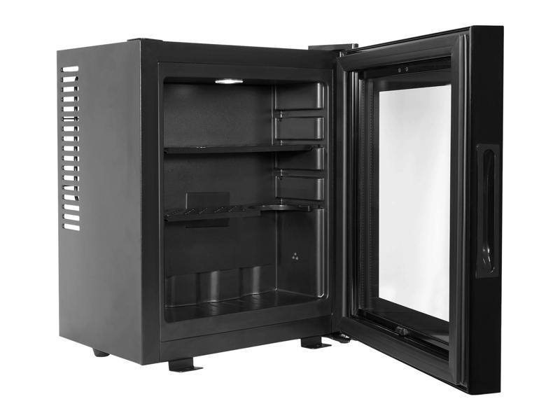 Corby Eton E Glass Door Minibar in Black - UK Plug