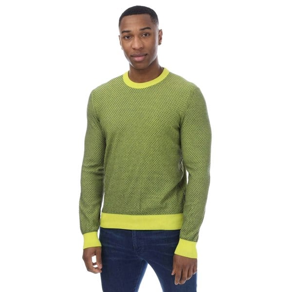 Boss Mens Kapoko Knitted Cotton Sweatshirt - Green