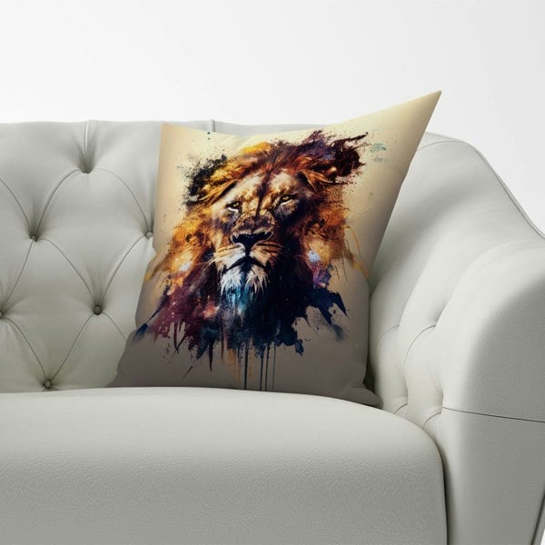 Warren Reed Majestic Lion Face Splashart Cushions