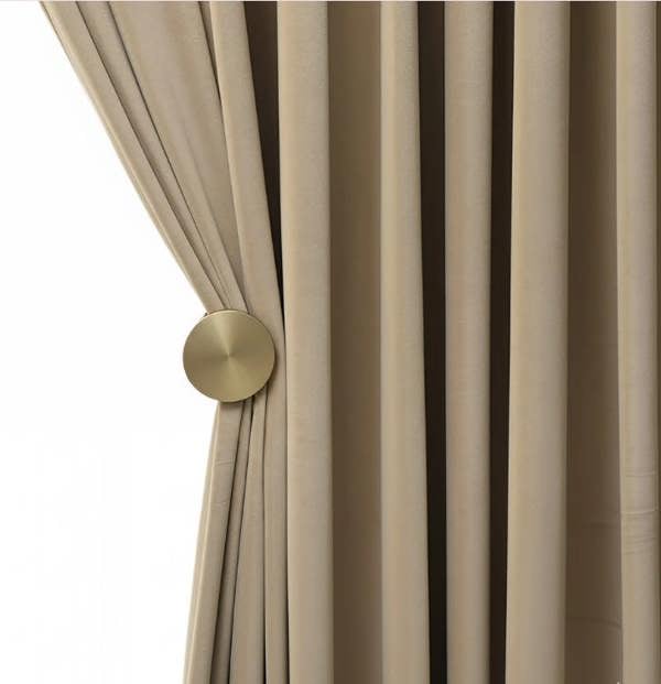 Anyhouz Anydrape 300cm Light Pawn High Quality Modern Velvet Blackout Curtains for Living Room Bedroom Dining Luxury Window Drape