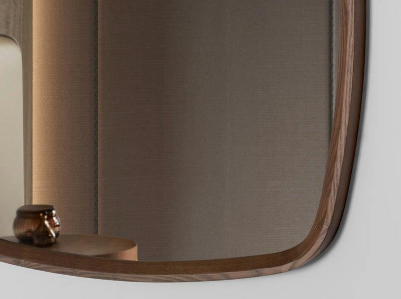 Angel Cerdá Square walnut wall mirror 3285