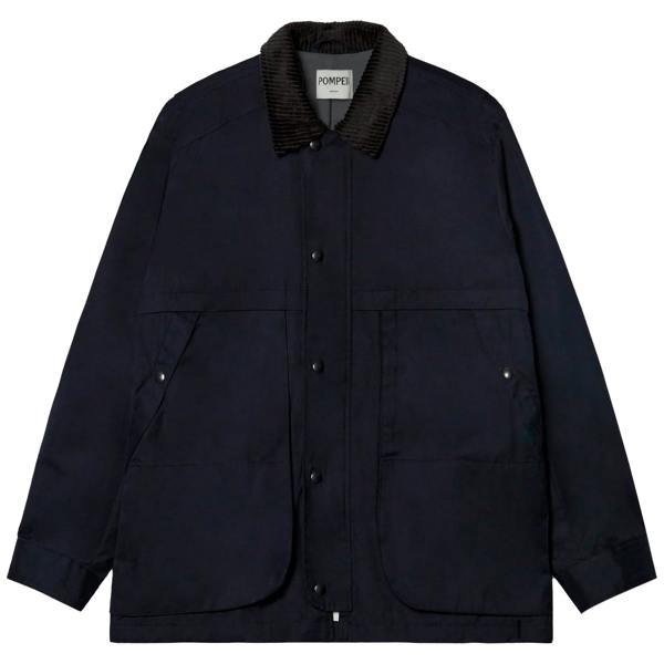 Pompeii Brand Contrasted Field Jacket - Dusky Blue